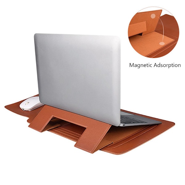 Kannettavan tietokoneen kotelo Case Macbookille HP Dell Lenovo Huawei BRUN Ruskea Brown 13-13.3 inch