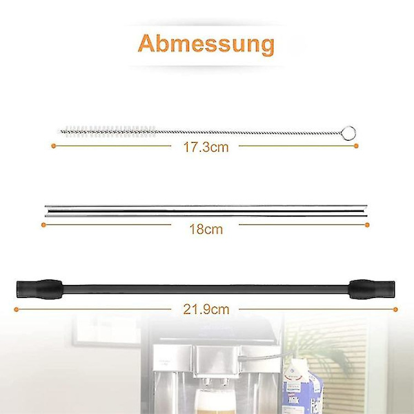 Ersättningsslang + set: För Bosch Veroaroma, Siemens Eq.6 kaffemaskiner (mörkgrå)BY