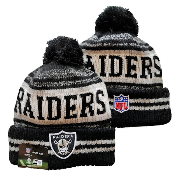 NFL Aikuisten Unisex Amerikkalaisen Jalkapallon Urheiluneulos Pipo Fleece Vuorattu Yksi Koko Sopii Useimmille Las Vegas Raiders