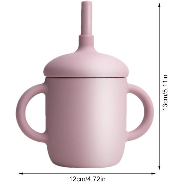 Silikoninen Harjoituskuppi Oljella - Sippy Cup Kahdella Kahvalla pink