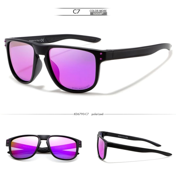 Hot KDEAM Wholesale Durable Lightweight Sports Polarized Logo Printing Sunglasses All-fit Size Coating Sun Glasses for Men/Women