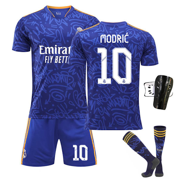 21-22 Real Madrid udebane kongeblå nr. 9 Benzema trøje nr. 20 Vinicius 10 Modric 8 Kroos Real Madrid away number 7 XS#