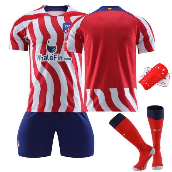 22-23 Atletico Madrid hemmatröja nr 8 Griezmann tröjset nr 7 Philips med strumpor Correa fotbollströja No. 9 with socks + protective gear #XXL