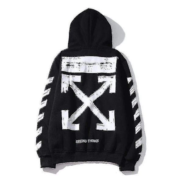 Striped hoodie Retro Arrows Off-white hoodie jacket Black