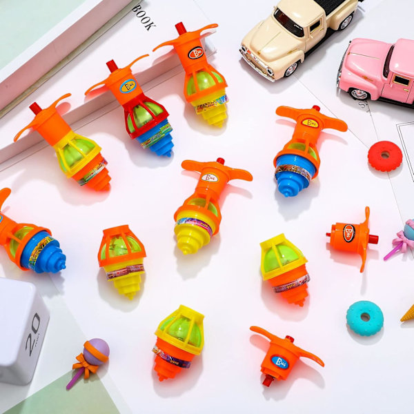Bulk LED Lysende Spinner Topper Launcher med Gyroskop Bevegelse Fargerik Blinkende