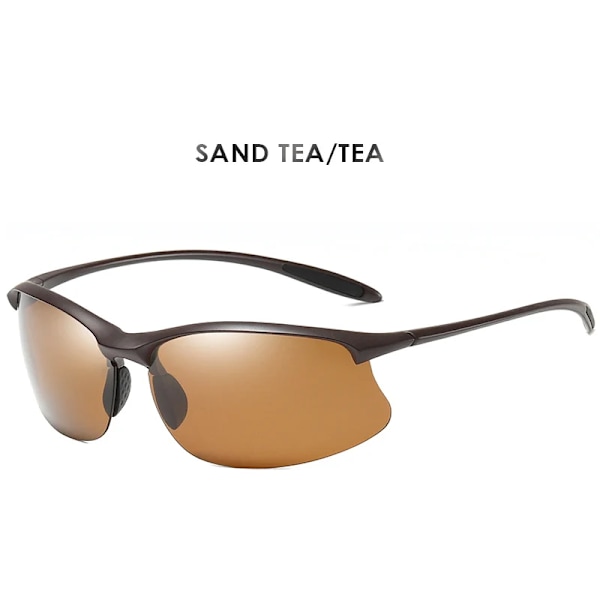 2022 Topp Ultralätta TR90 Polariserande Solglasögon Anti-UV Körning Herr Solglasögon Man Militär Solglasögon Glasögon Gafas De Sol Tea-tea Tea-tea Original