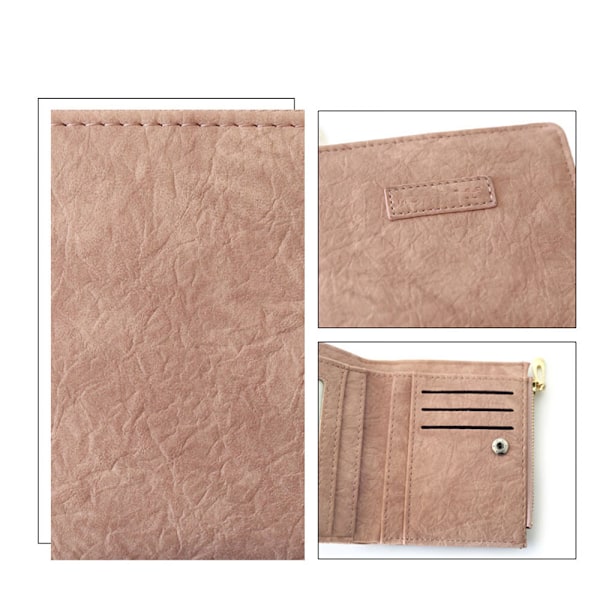 En gråblå plånbok, 11,5 cm × 10 cm × 2,5 cm, koreansk stil dam s