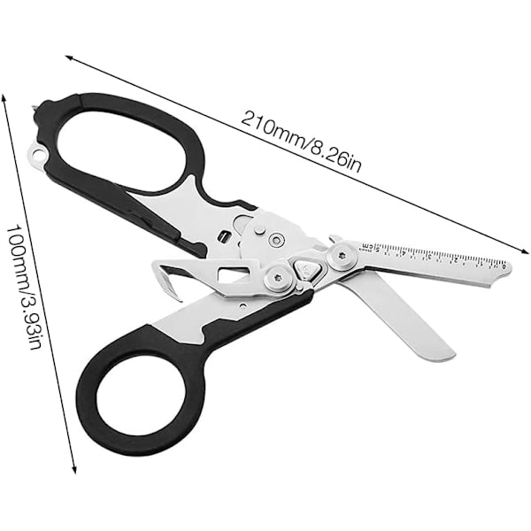 Sax med fodral, 6 i 1 Raptor Response Folding Rescue Scissor