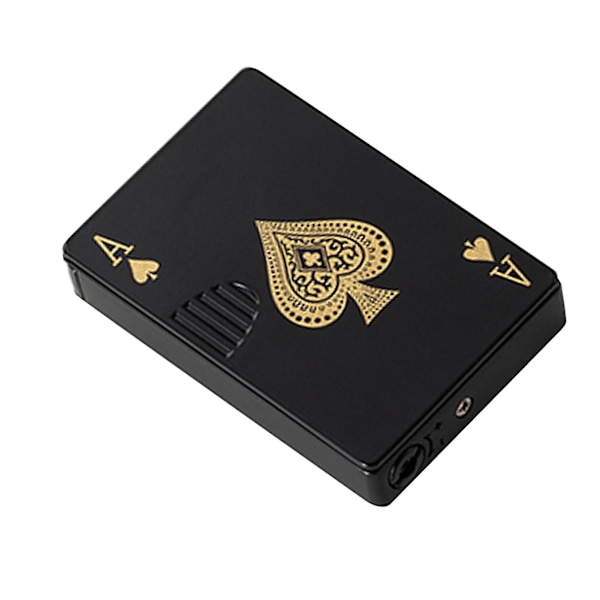 Poker Lighter Spade A Zinklegering Vindtät UV Pengakontroll Påfyllningsbar Grön Flamma Tändare För Resor Camping Utomhus, Mycket Praktisk