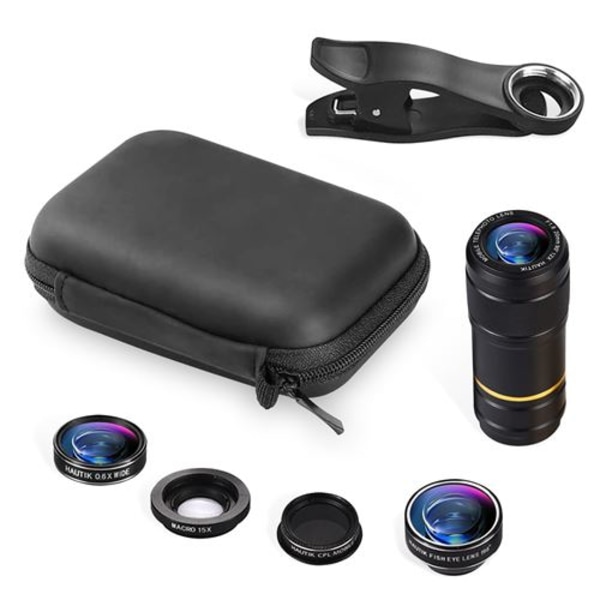 Universal Smartphone Linse Kit Telefoto, Vidvinkel Fisheye