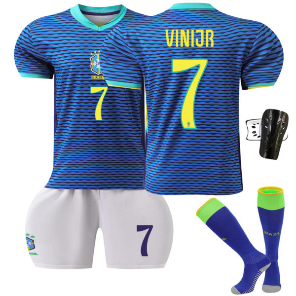 2024 America's Cup jalkapalloasusetti Brasilia vierasjoukkueen asu sininen nro 10 Neymar paita 20 Vinicius 2425 Brazil away number 7 #M