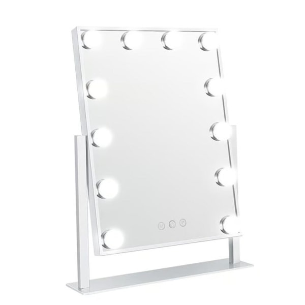 UNIQ New York Mega - Sminkspegel 12 LED-lampor - Vit