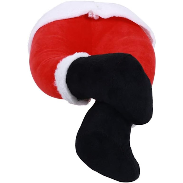 Joulupukin ja tontun jalat, plushiset täytetyt jalat kengillä