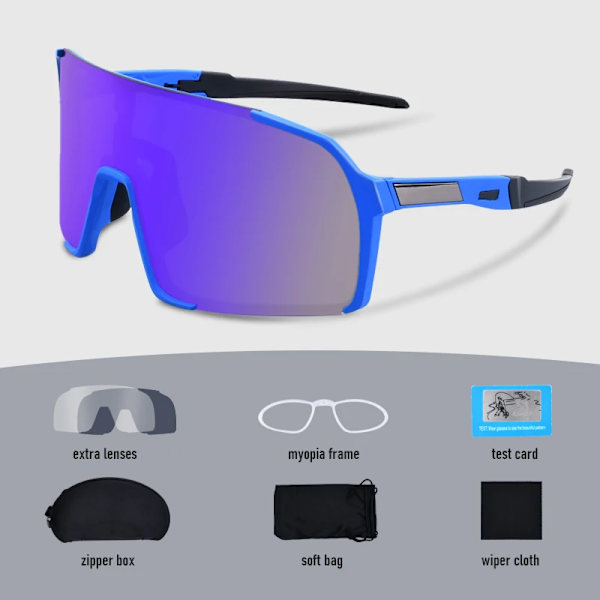 Anti-vind UV400 Cat 3 Sølv Spejl Linse Herre Cykel Golf Strand Sport Solbriller Fra Guangzhou Fabrik 2024 Red Mirror sport