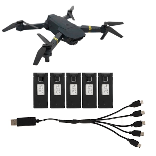 Pcs dronebatterier litium 3.7v 1800mah fjärrstyrd flygplansmodelltillbehör med laddningskabel