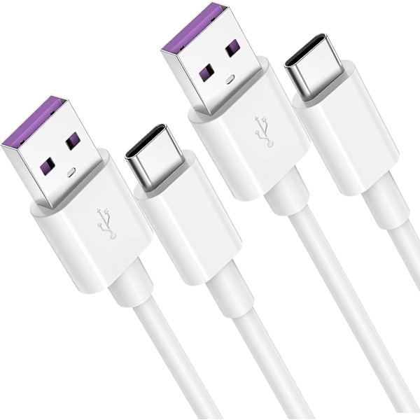 5a Typec-usb-kabel [2pack 2m] Huawei Supercharge Qc 3.0 40w Hurtiglading Kompatibel med Huawei P30 P30 Pro P20 P20 Pro Mate 20pro Samsung Galaxy S8/