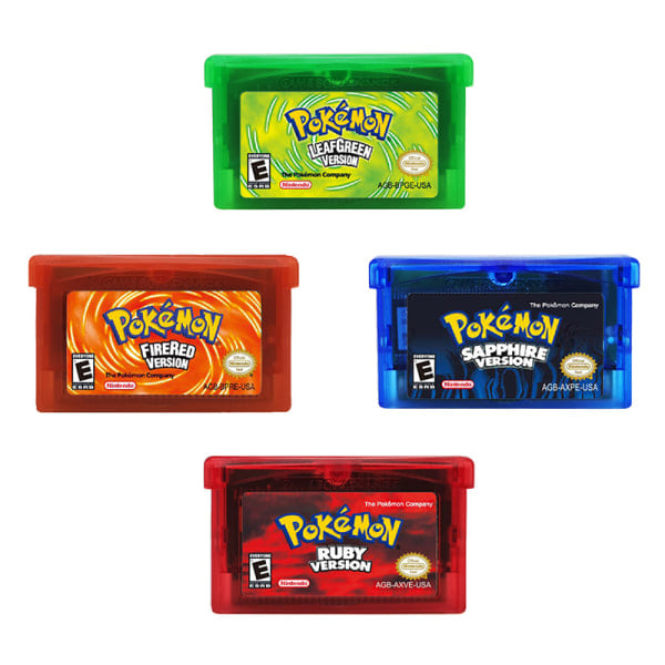 32-bitars videospelkassett konsolkort för GBA-serien LEAFGREEN VERSION en storlek