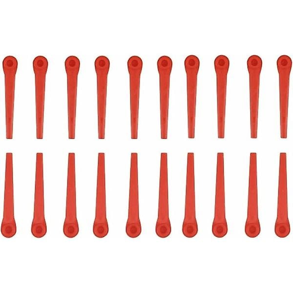 100-pakning plastblader kompatible med Gardena gresstrimmer, erstatningsblader for Gardena gresstrimmer og