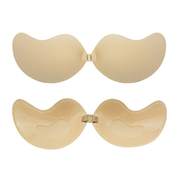 Stropløs silikone push-up bh backless selvklæbende usynlig blonde stick on hudfarvet Skin colour A