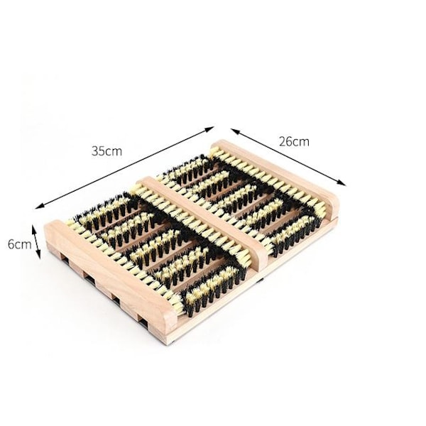 Saappaiden raaputin, kengänpuhdistusharja, puinen ulkokäyttöön tarkoitettu matto | Tehokas mudan ja lumen poistaja - Kengänpuhdistus ovensuuhun