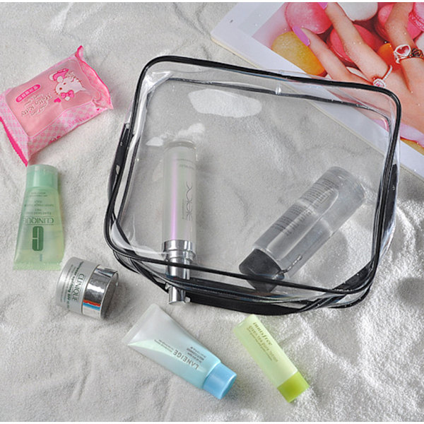 Toilettasker 3 i 1 gave sæt makeup tasker & etuier plastikpose klar PVC rejsetaske børster organizer til mænd og kvinder rejse forretning badeværelse Sunmostar