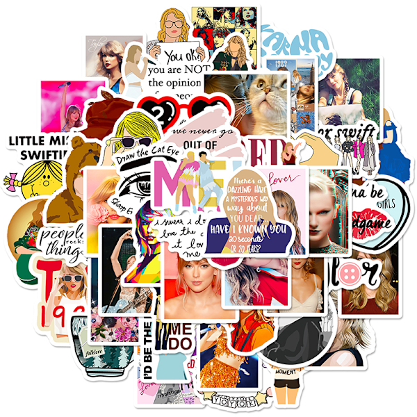 50 st Taylor Music Album Sångare Modeklistermärken Pack DIY Dekoration