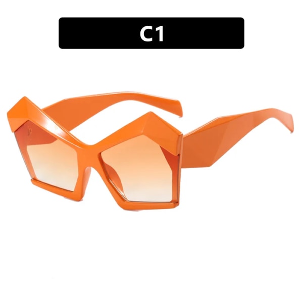 2024 Unike Butterfly Kvadratiske Kattøye Solbriller Kvinner Nytt Merke Gradient Elegant Stor Ramme Solbriller Kvinnelige Uregelmessige Skygger C1 Fashion Glasses