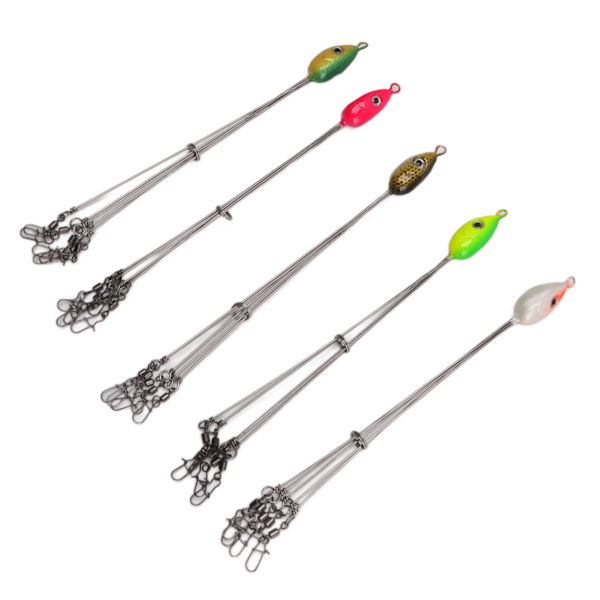 5 stk fiskerigger dekker 18 cm stål 5 armer fiskeparaply agn for fiskeutstyrstilbehør