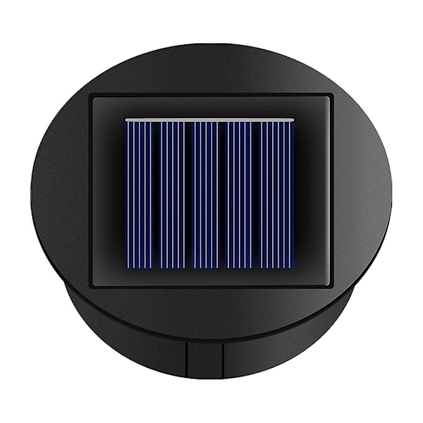 4 solcelle-erstatningsrunde LED-lyskasser solbatterikasse solceller - batterioplader Black