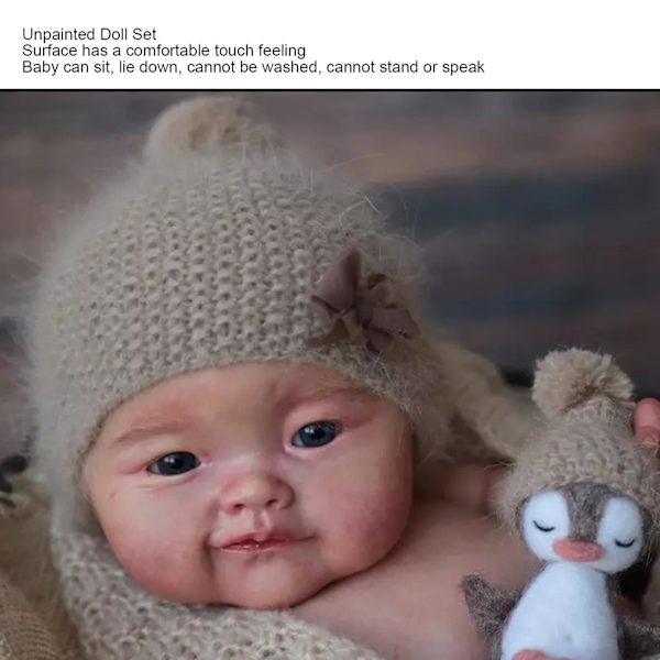 22 tums DIY Reborn docka set omålad naturtrogen docka kit tillbehör för barn