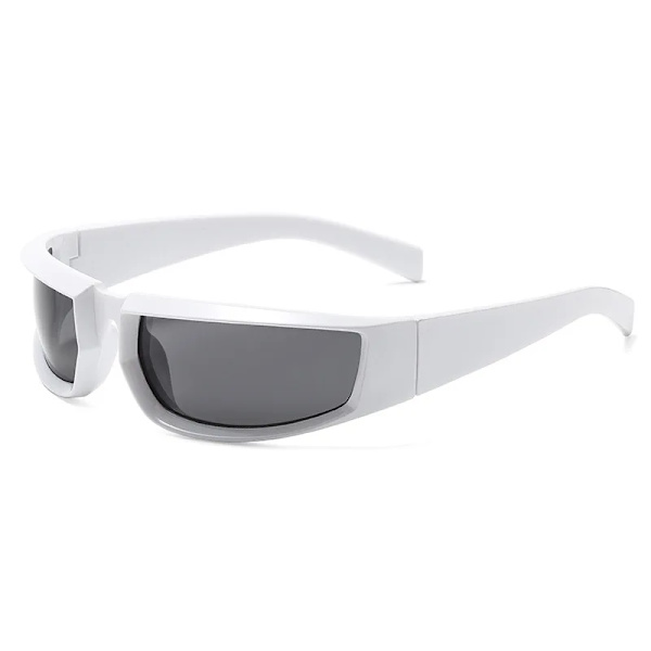 HBK 2024 Y2K Aurinkolasit Ulkoilu Pyöräily Urheilu Aurinkolasit UV400 Sävyt Muodikkaat Silmälasit K38358-C12 White.Gray