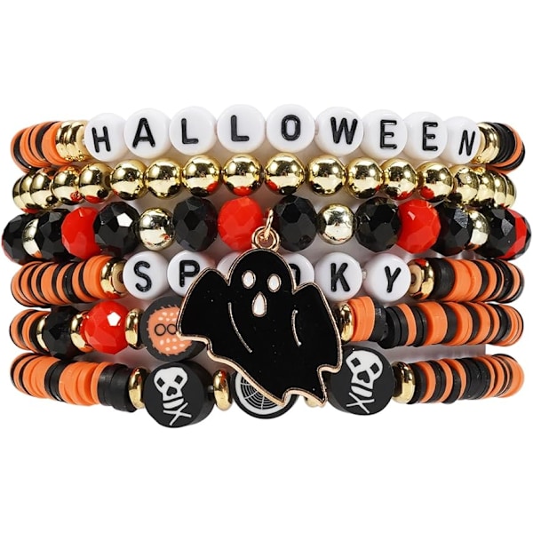 Halloween-armband stapelbara Heishi pärlade stretch-armband (stil 18) Style 18