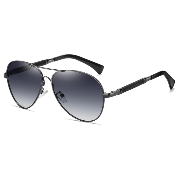 Luksus hukommelsesmetal pilot dame herre kørsel nattesyn briller polariserede fotokromiske solbriller C2 Gun Gradient Grey Photochromic sunglasses