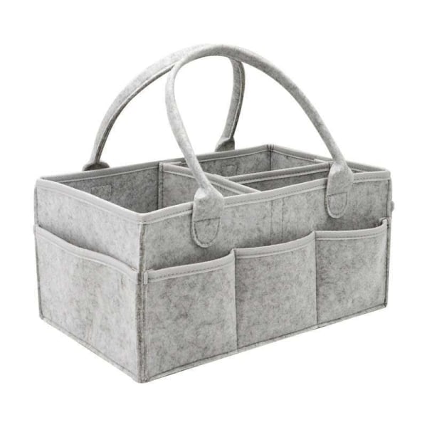 Felt Diaper Mom Storage Bag Mother and Baby Travel Storage Bag Daily Necessities Storage Diaper Bag Gray