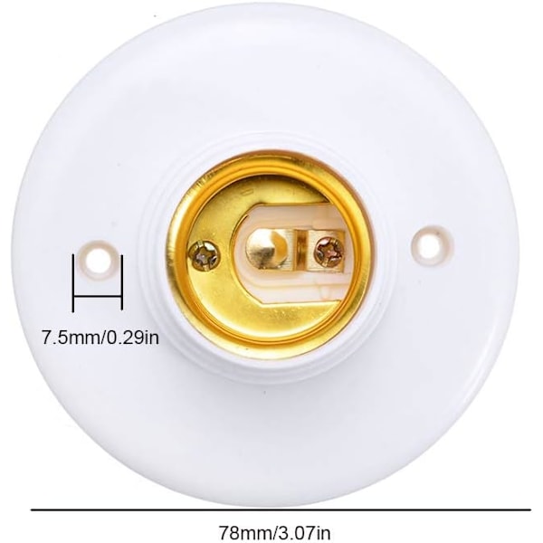 E27-lamphållare i plastskruvbas Väggmontering LED-lampbas