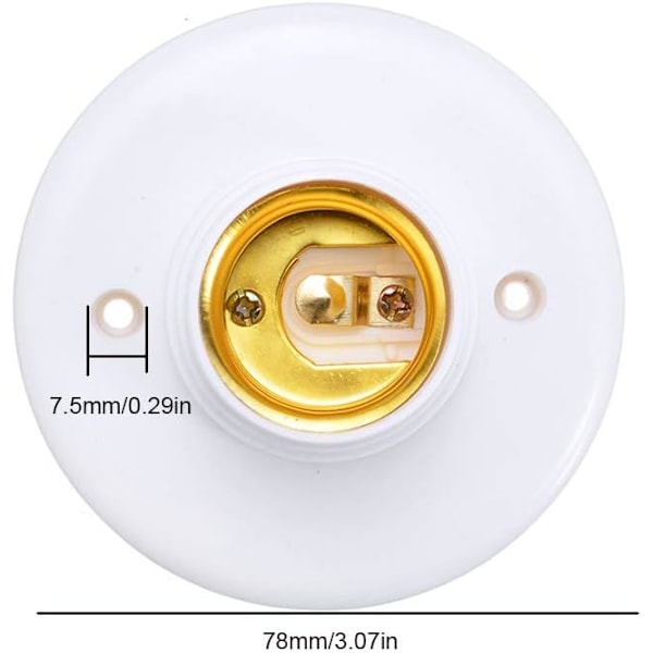 E27-lampunkanta muovisella ruuvikannalla Seinäasennus LED-lampunkanta