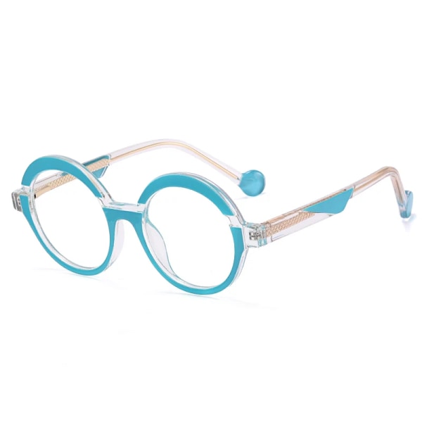 Fodral farve runde TR90 anti-blå lys briller optiske stel stråling blokerende briller Brown colorful Style