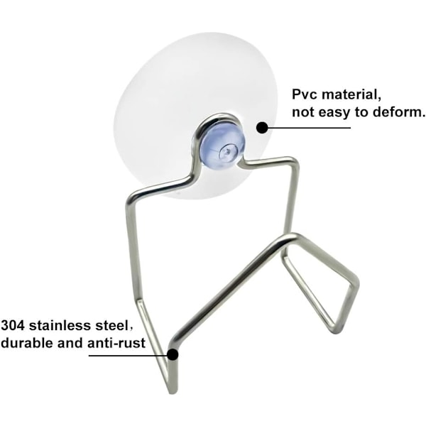 INOX kjøkkensvamp holder, rustfritt stål svamp holder fast sugekopp bad svamp holder for oppvaskklut, vask deksel, 4-pak såper