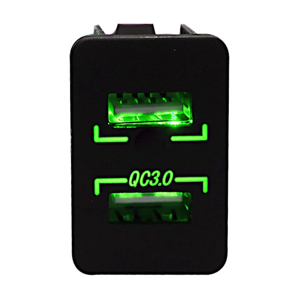 Dobbel QC3.0 Hurtiglading Dobbel USB-Lader Sokkel Modifikasjon For Telefon (Grønn) 0.1