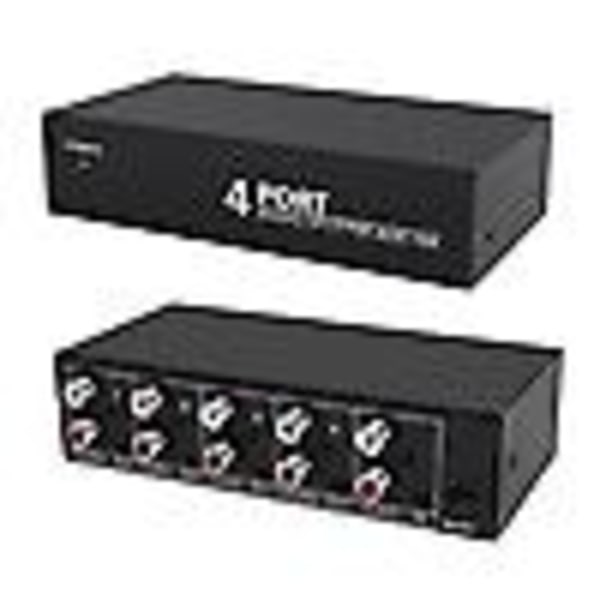 Audio Splitter 1 Inn 4 Ut RCA L/R Aux Stereo Audio Splitter 1x4 Audio Distributor