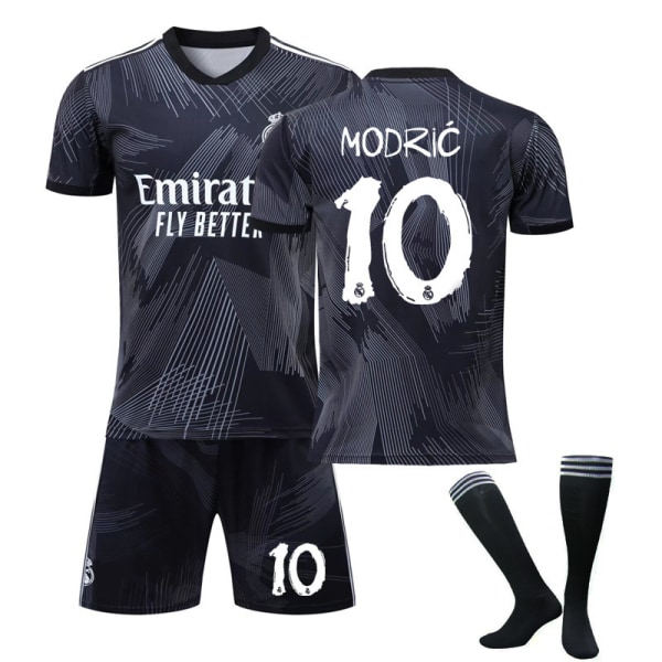 22-23 Real Madrid 120-års jubilæums Y3 fælles trøjesæt nr. 9 Benzema nr. 20 Vinicius fodboldtrøje thailandsk udgave No. 7 + no socks 20 yards 110-120cm
