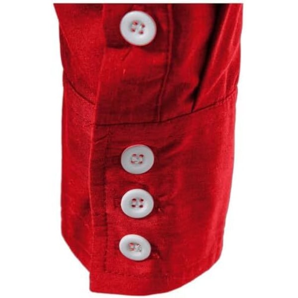 Västerländsk Cowboy Skjorta För Män Mode Slank Passform Design Röd 2 Red 2 2XL