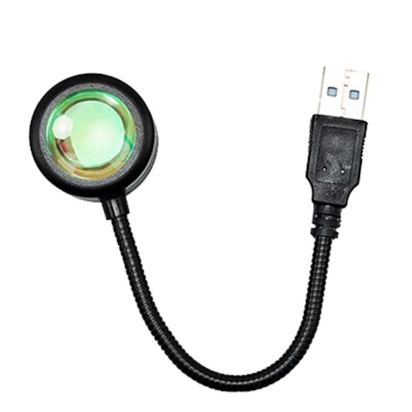 USB Solnedgångslampa Projektionslampa Rum Bakgrund Vägg Atmosfärslampa Färgad Solljuslampa För Selfie Fest Heminredning Moon