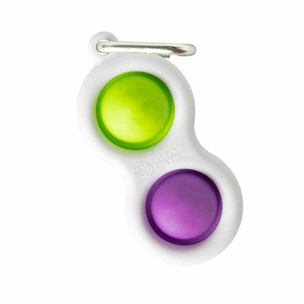 Baby Simple Dimple Sensorisk Fidget Leksak Silikon Vändbräda Green purple