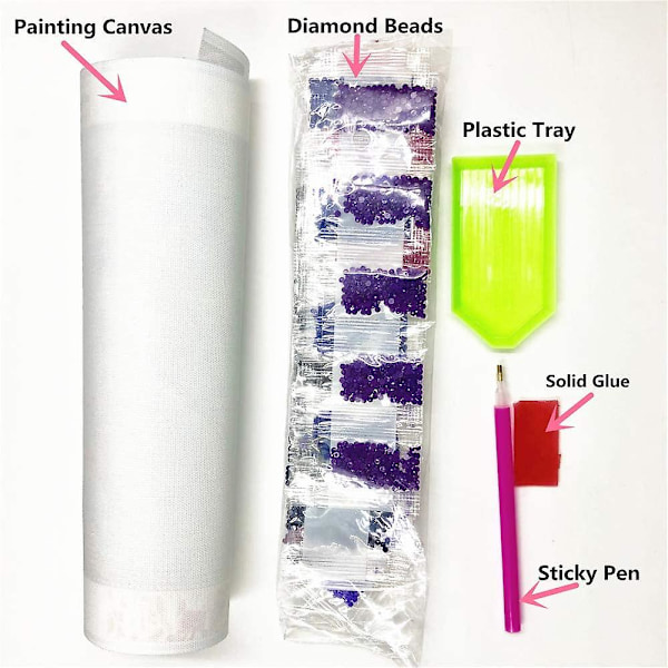 DIY 5D Diamantmålning Jultomten med lykta 20x30 CM