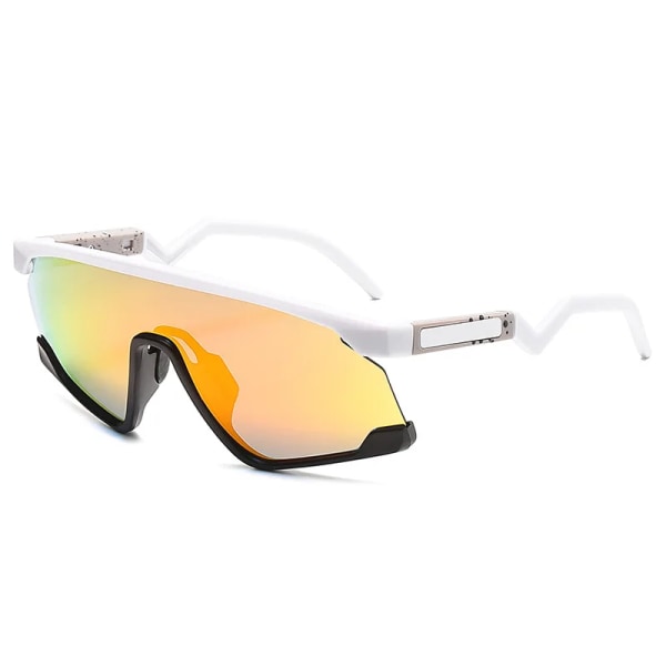 Motebevisst nytt design, trendy rammeløse solbriller med ett stykke linse, personlighetssport for menn og kvinner, utendørs syklingssolbriller 2024 C7 Fashion sunglasses