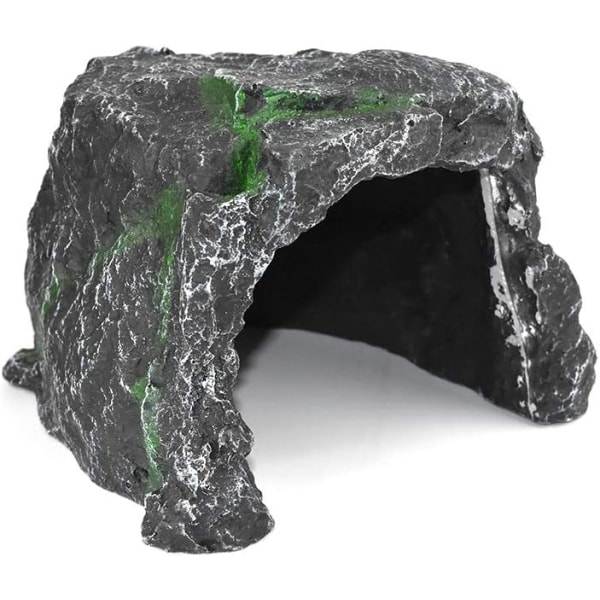 Reptil terrarium med klatreplatform i harpiks til at gemme sig