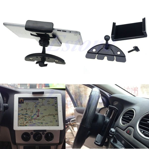 Hållare Bil CD-kortplats Montering Stativ Mobiltelefon Fäste Universal Justerbar Telefonhållare För iPad Air 5 4 3 2 Mini Surfplatta