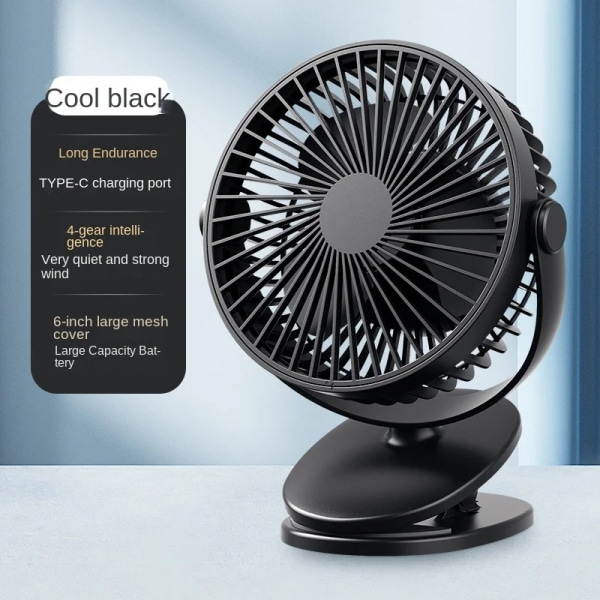 workbench rotating mini table clip Usb cold fan multi-directional adjustment rechargeable battery cordless portable fan