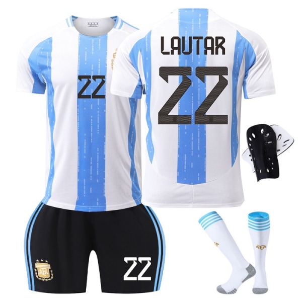 Uusi 24-25 Argentiinan jalkapalloasu nro 10 tähti koti 11 Di Maria 21 Dybala paita No. 10 socks + protective gear M
